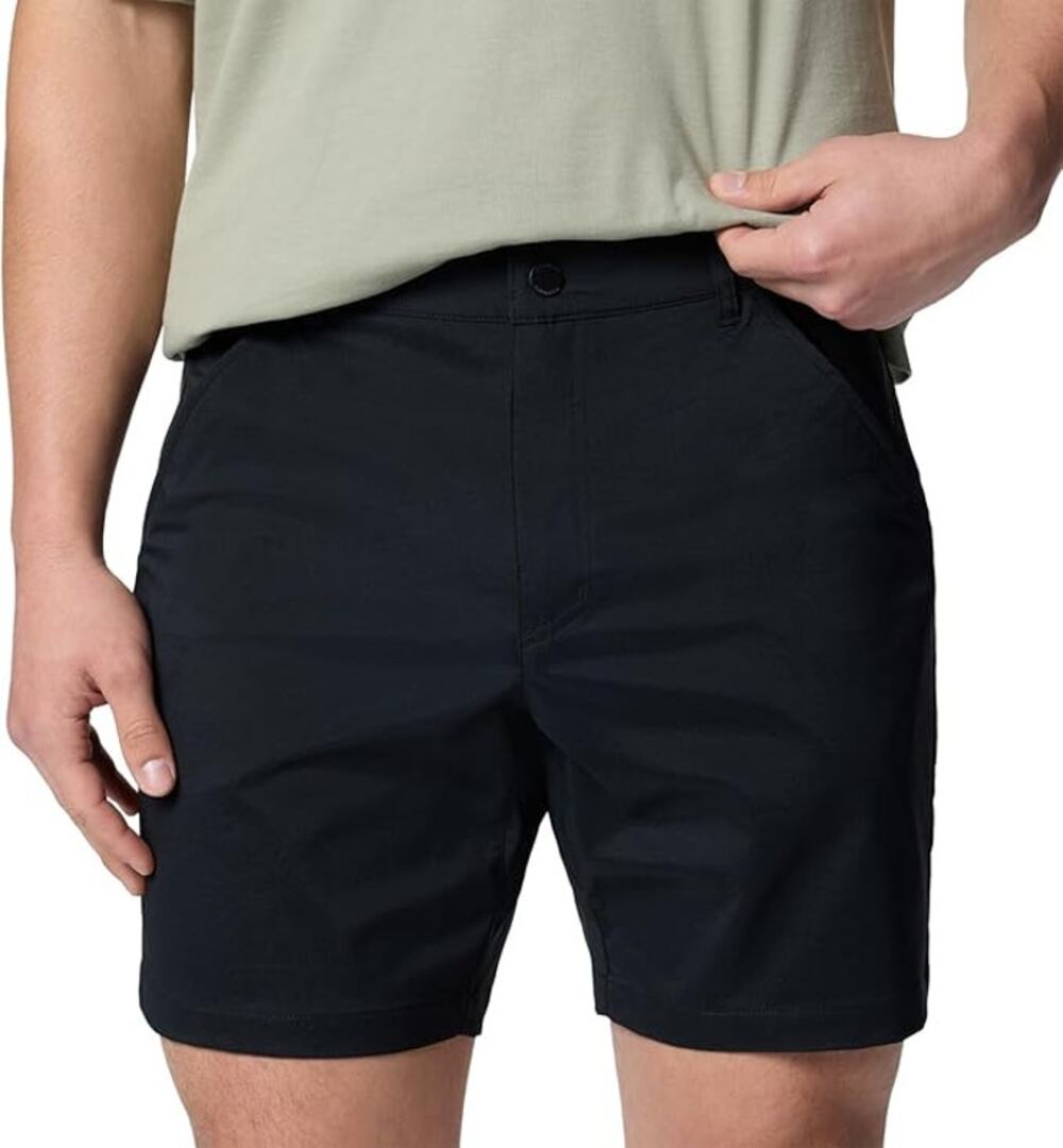 Mens COLUMBIA Sage Peak Chino 7" Black Shorts | Size 42 | NEW